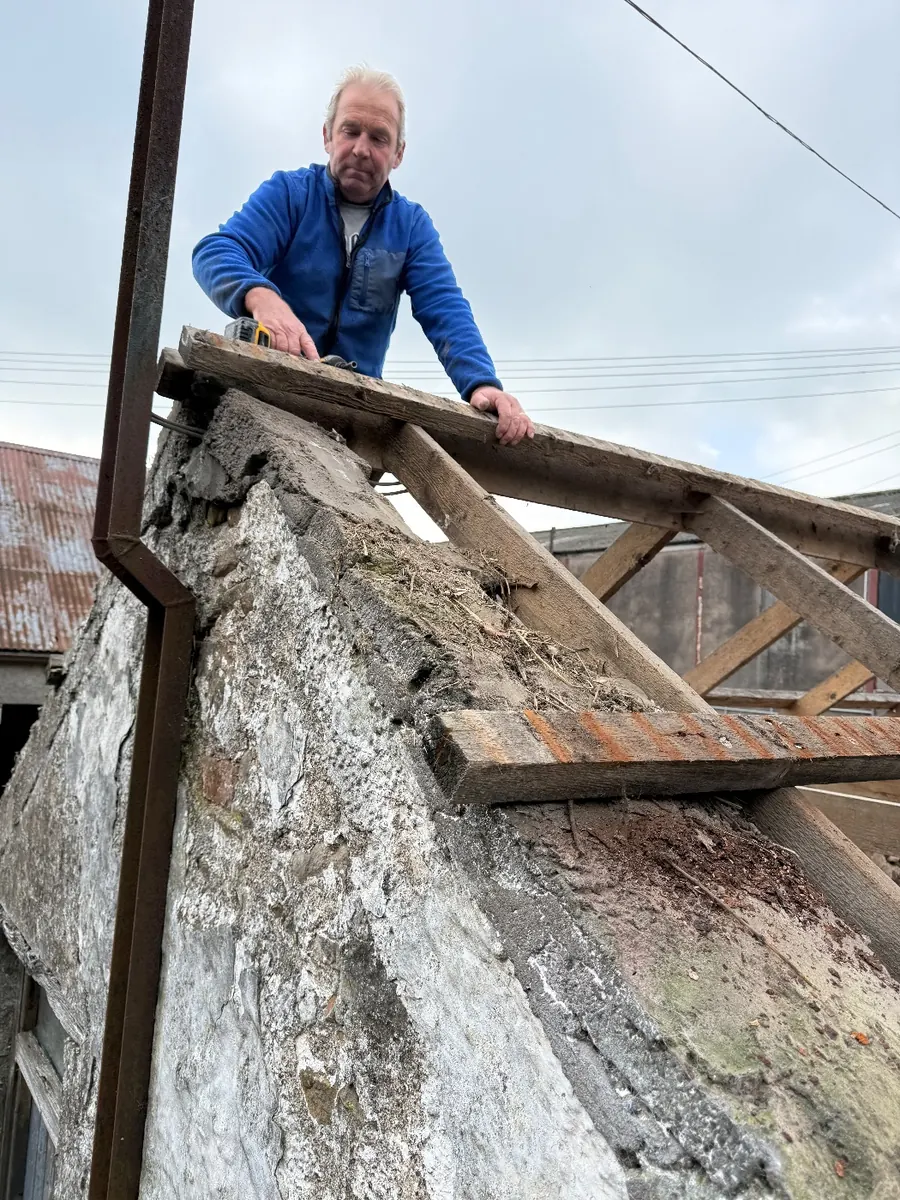 Stripping the old roof