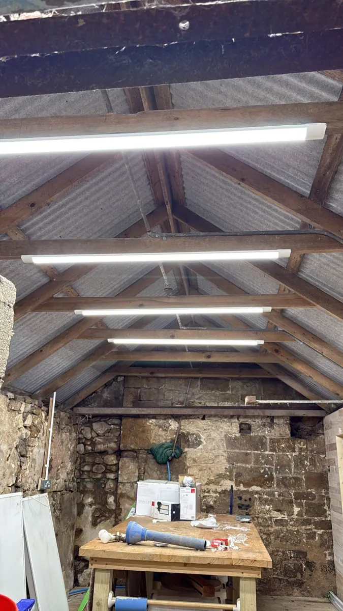 New strip lights fitted under the roof